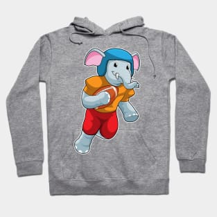 Elephant at Football Sports Hoodie